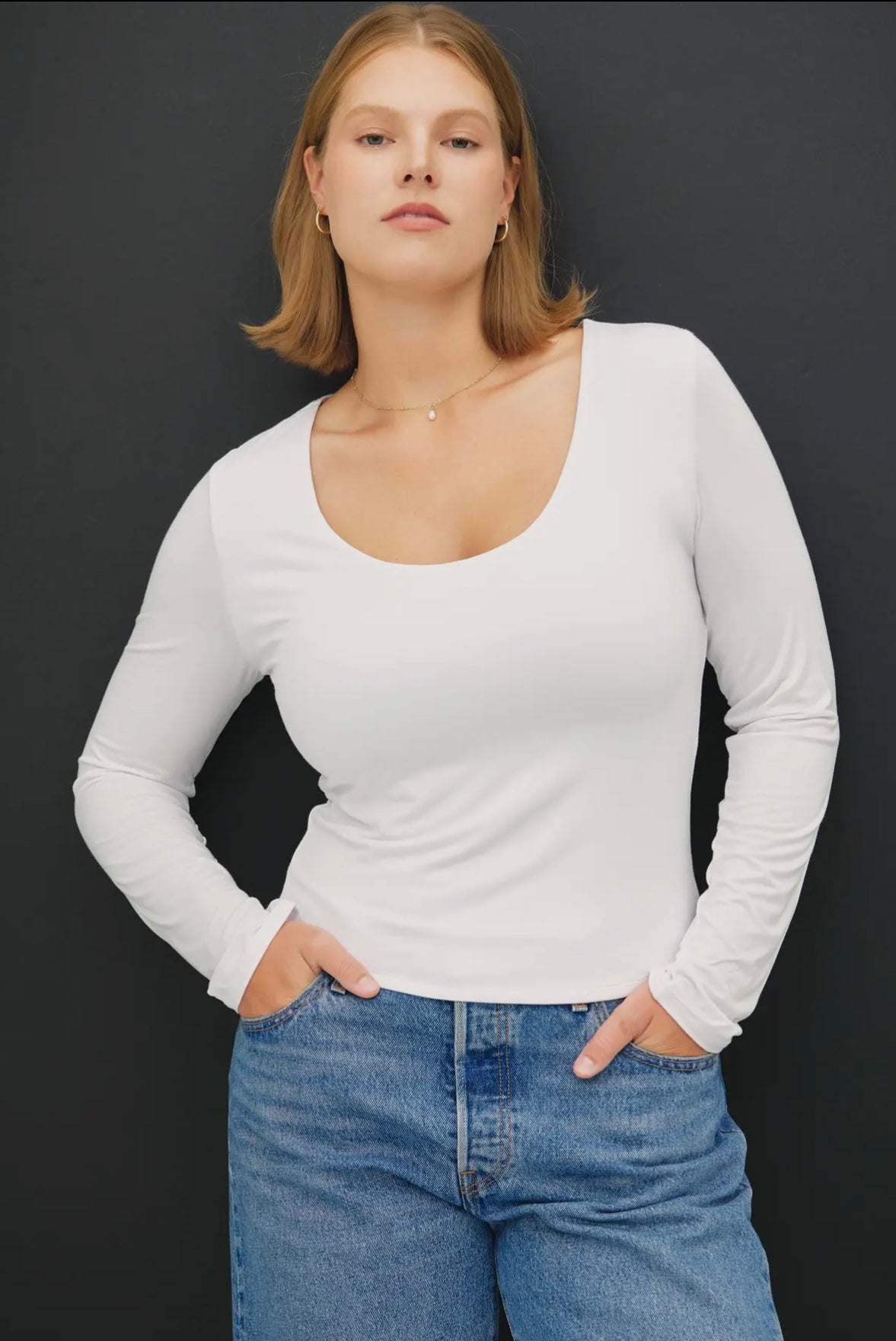 Be Cool Long Sleeve White Top