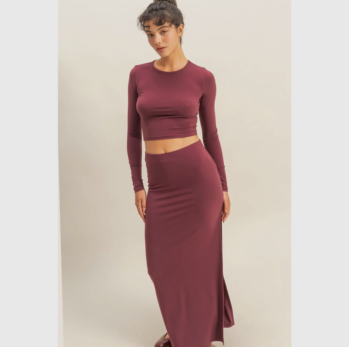 Double Zero long sleeve crop top