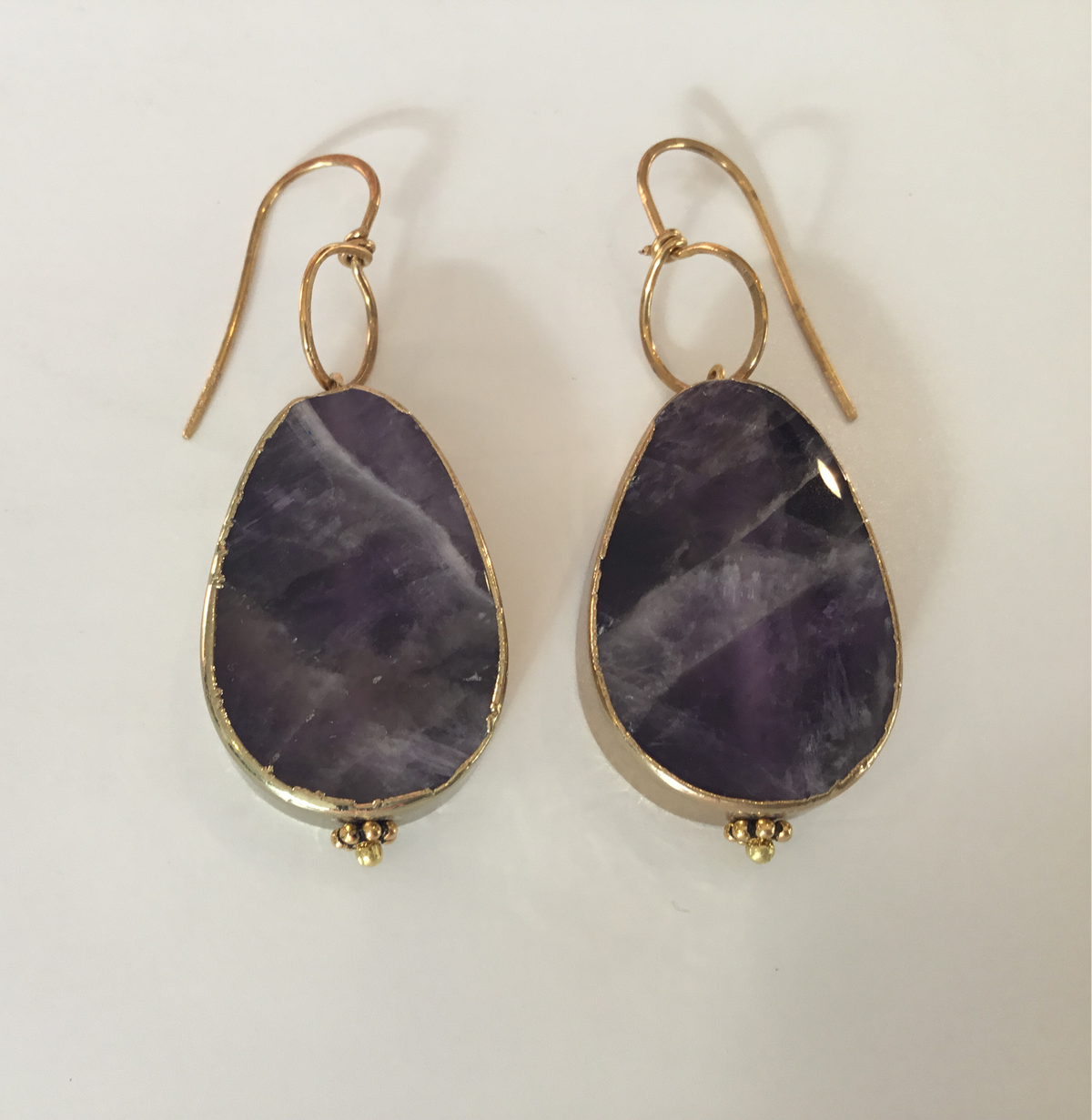 KDM Purple Gemstone Earrings