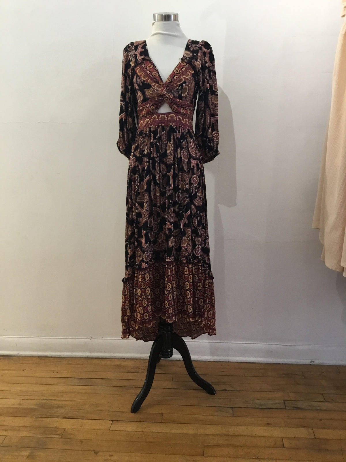 Angie Black and Brown Boho Dress
