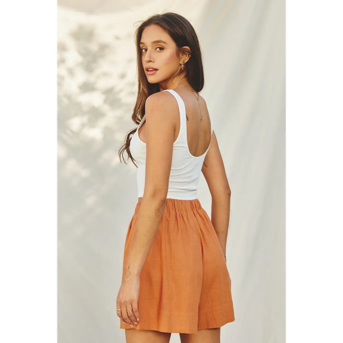 Dress Forum Cropped Tank in White