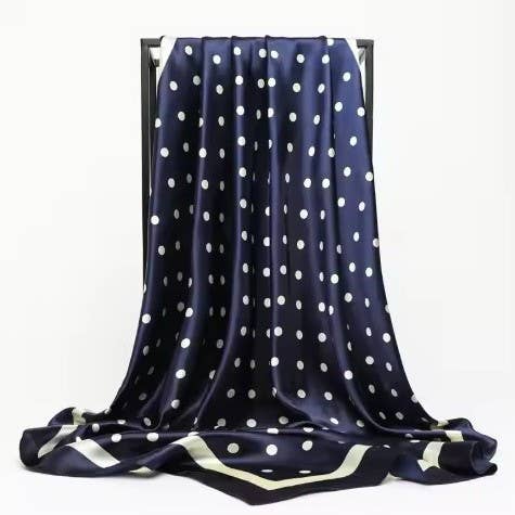 LARGE POLKA DOT PRINT BANDANA SCARF | 40SC694