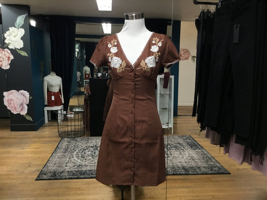 Baeverly Brown Button Up Dress
