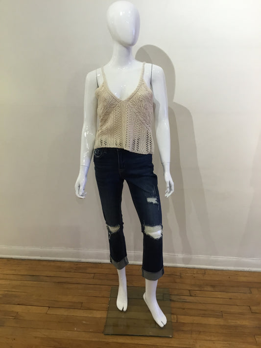By Together Cream Crochet Top