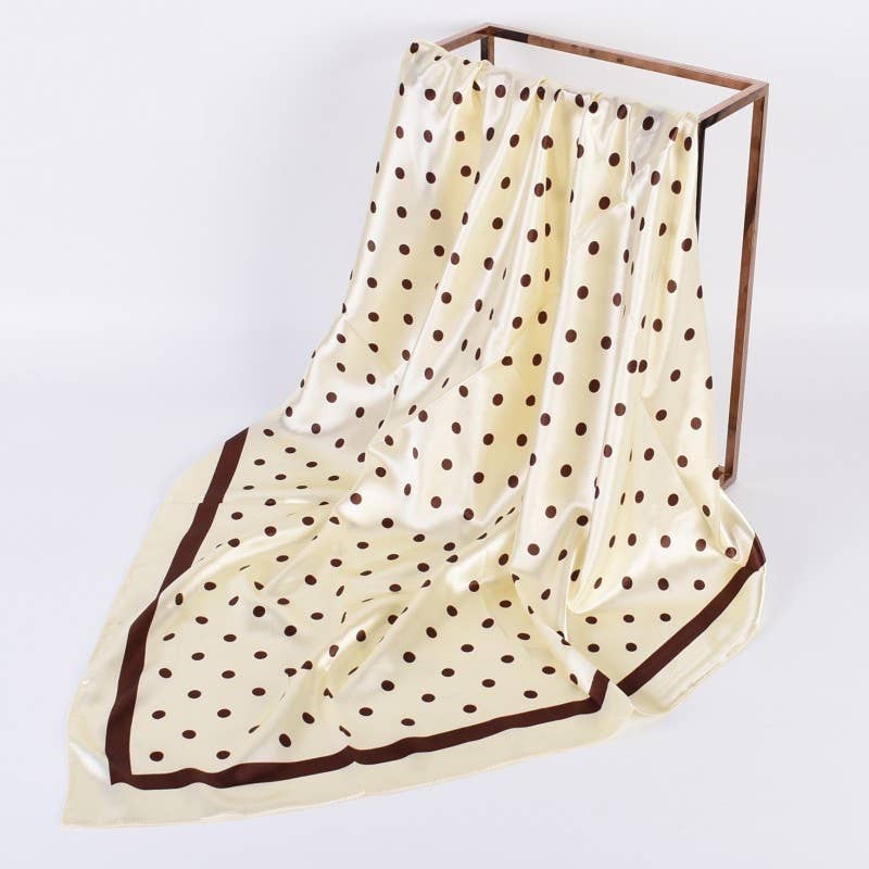 LARGE POLKA DOT PRINT BANDANA SCARF | 40SC694