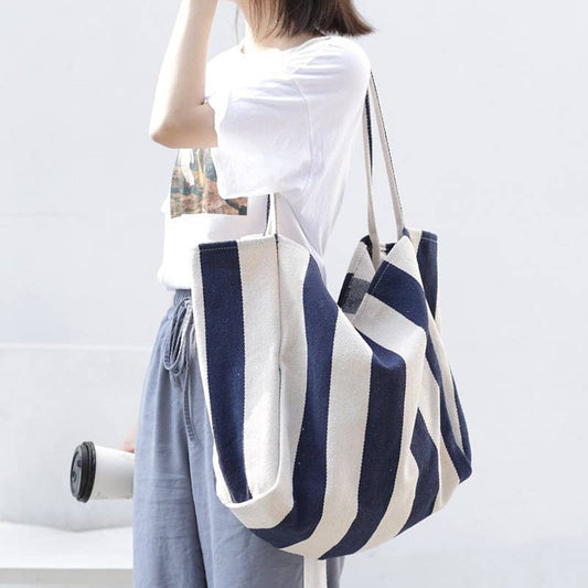 STRIPED TRENDING TOTE BAG | 40P560