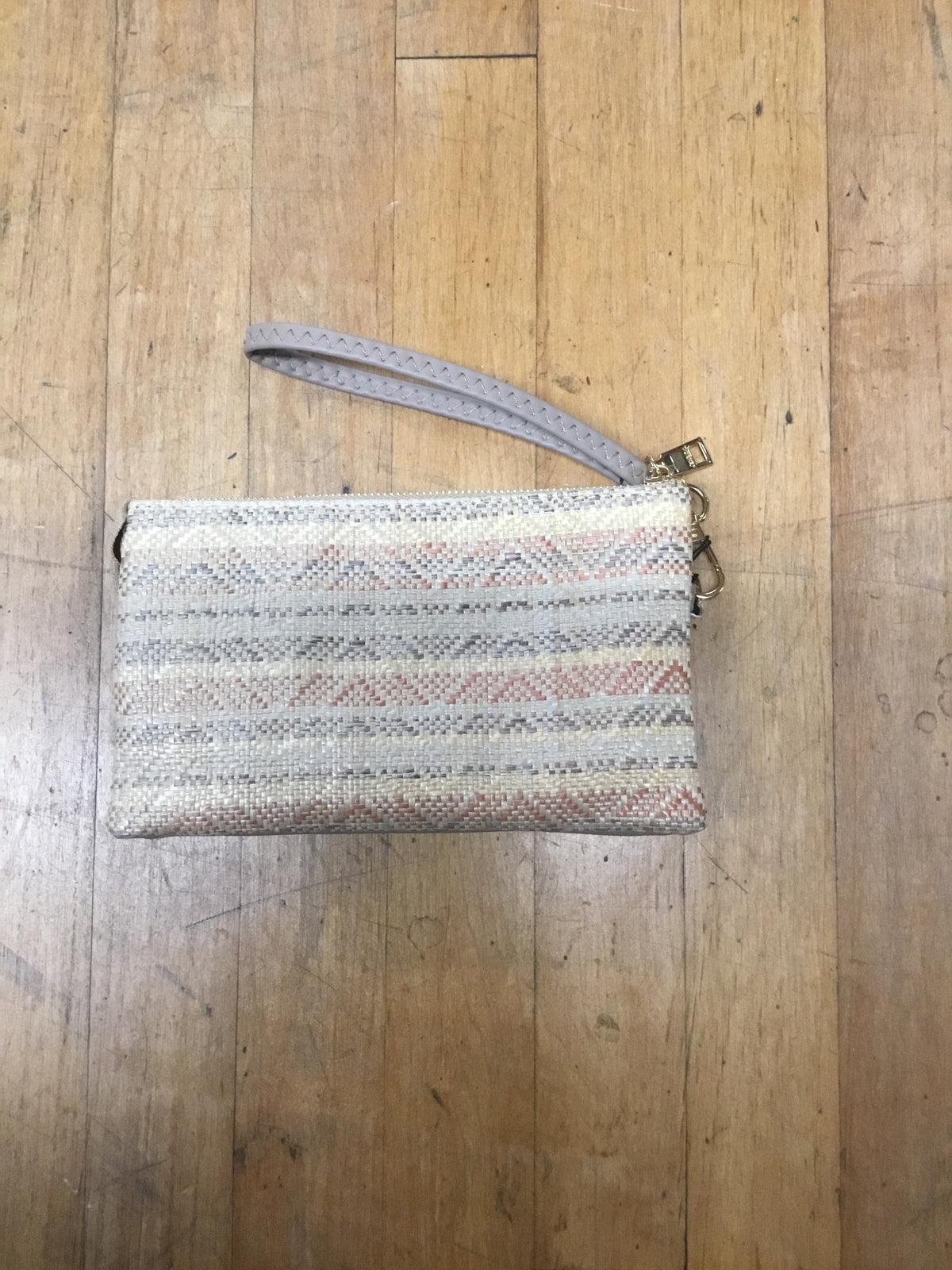Jen & Co Woven Stripped Clutch