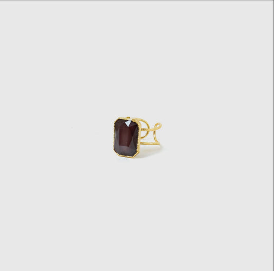 Splendid Iris Large Rectangle Purple Ring