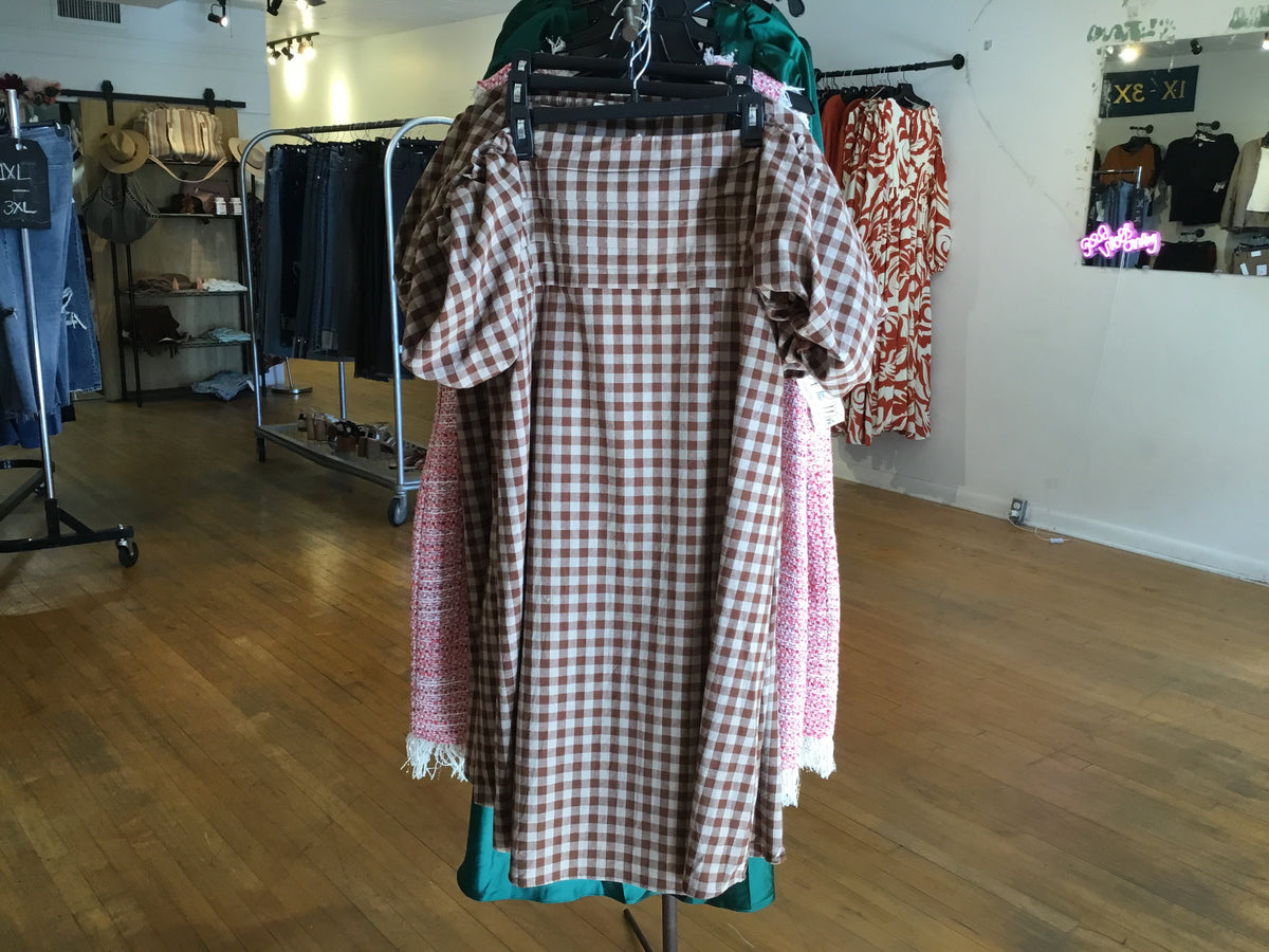 Brown Gingham Dress Jade by Jane