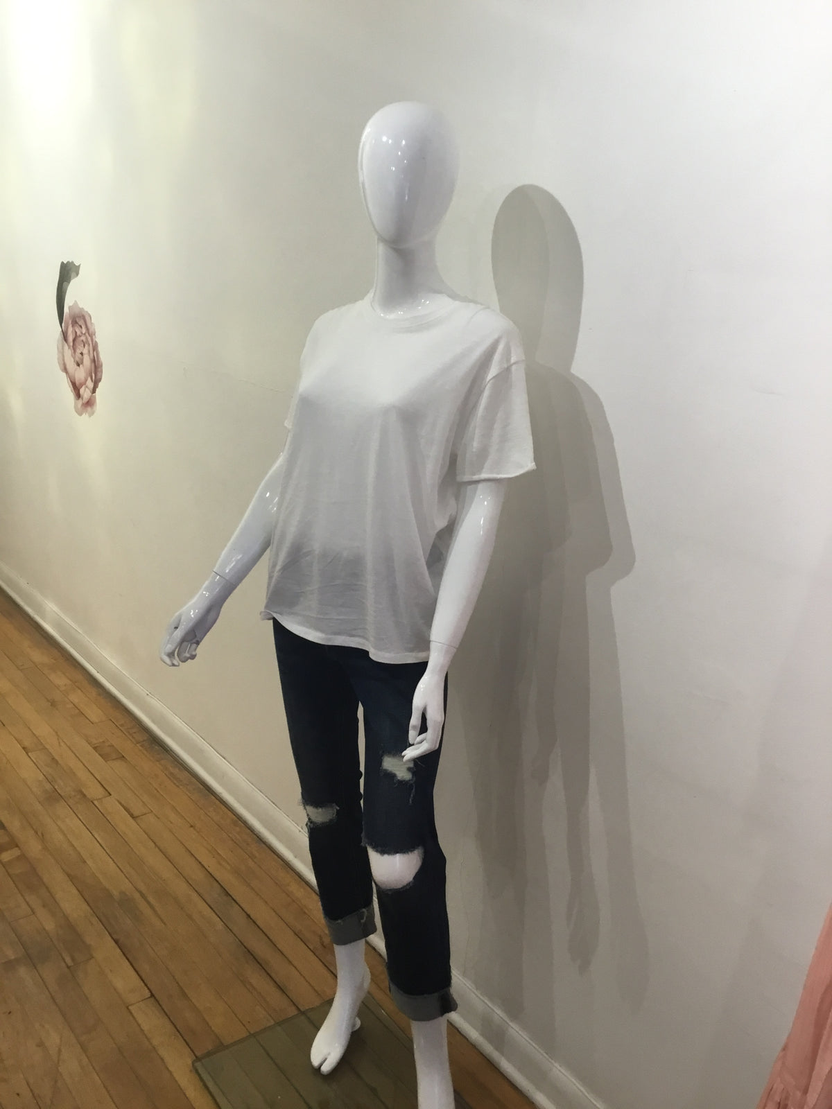 Double Zero Plain White T-Shirt