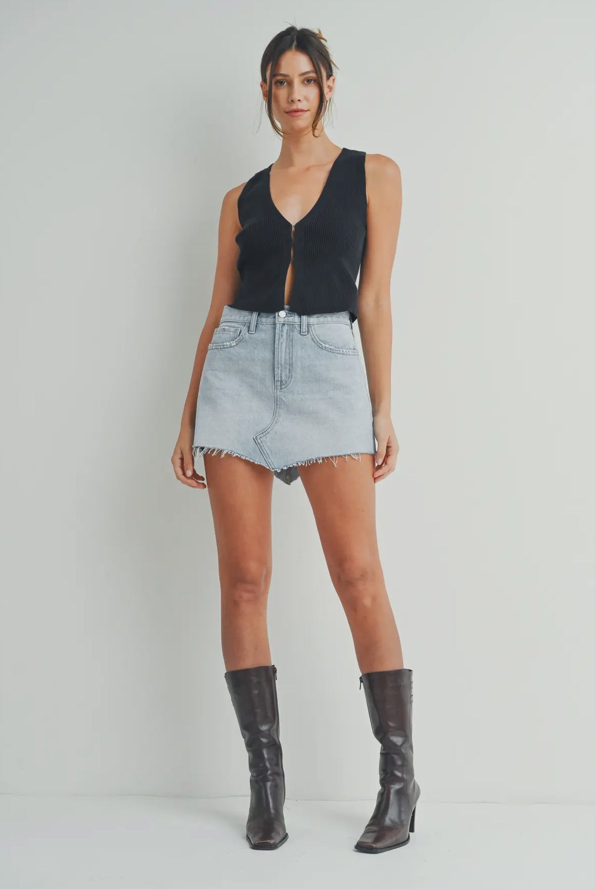 Just USA Denim Mini Skirt
