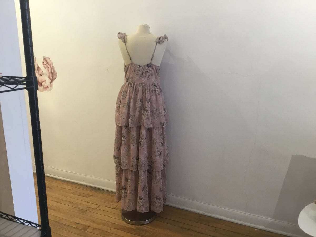 Jaded by Jane Pink floral maxi dress