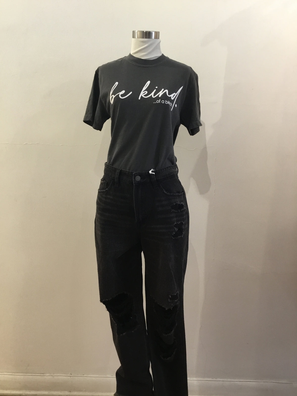 Be Kind … of a bitch. Comfort Colors Grey Short Sleeved Shirt