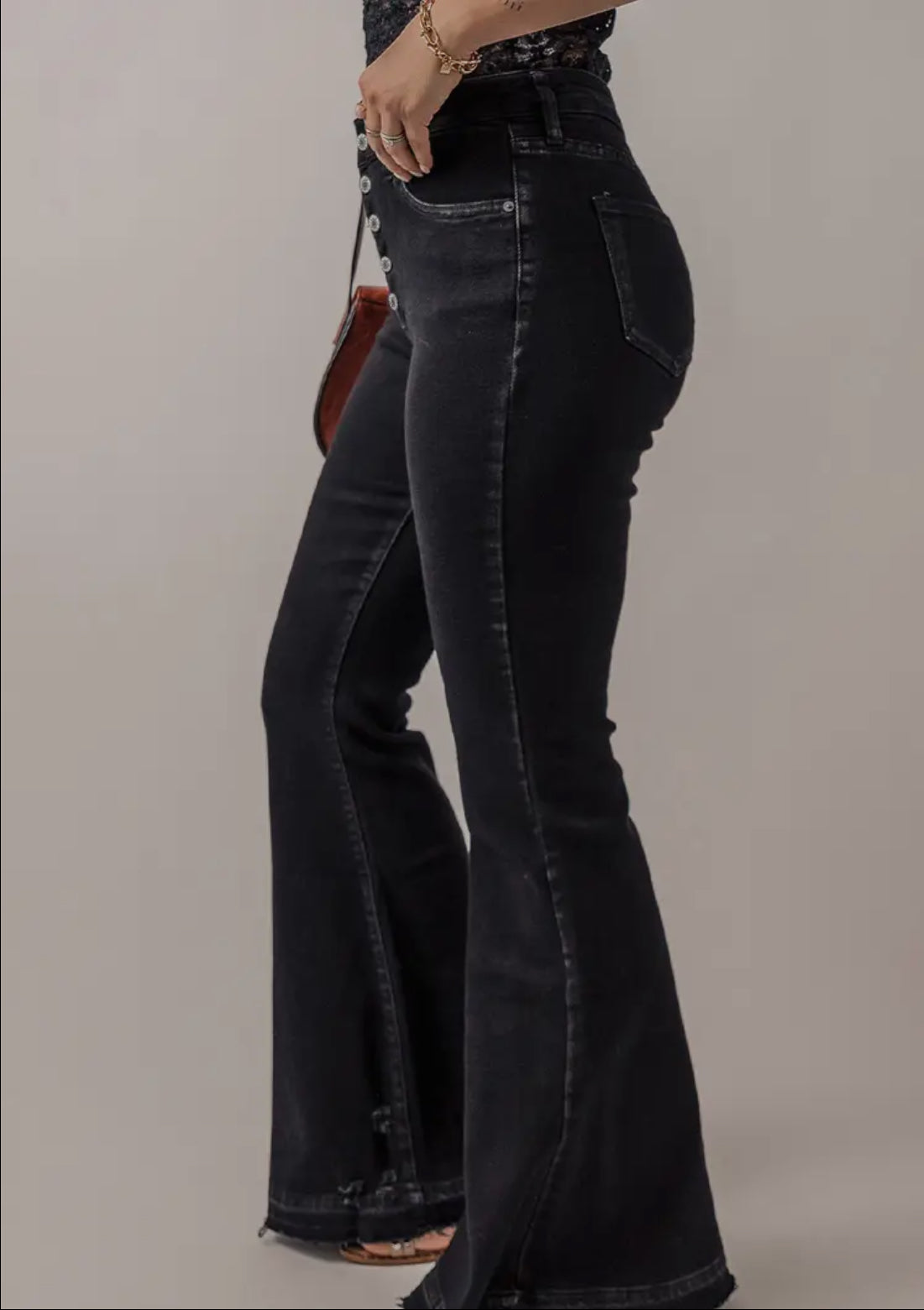 Umoger Black Bell Bottoms