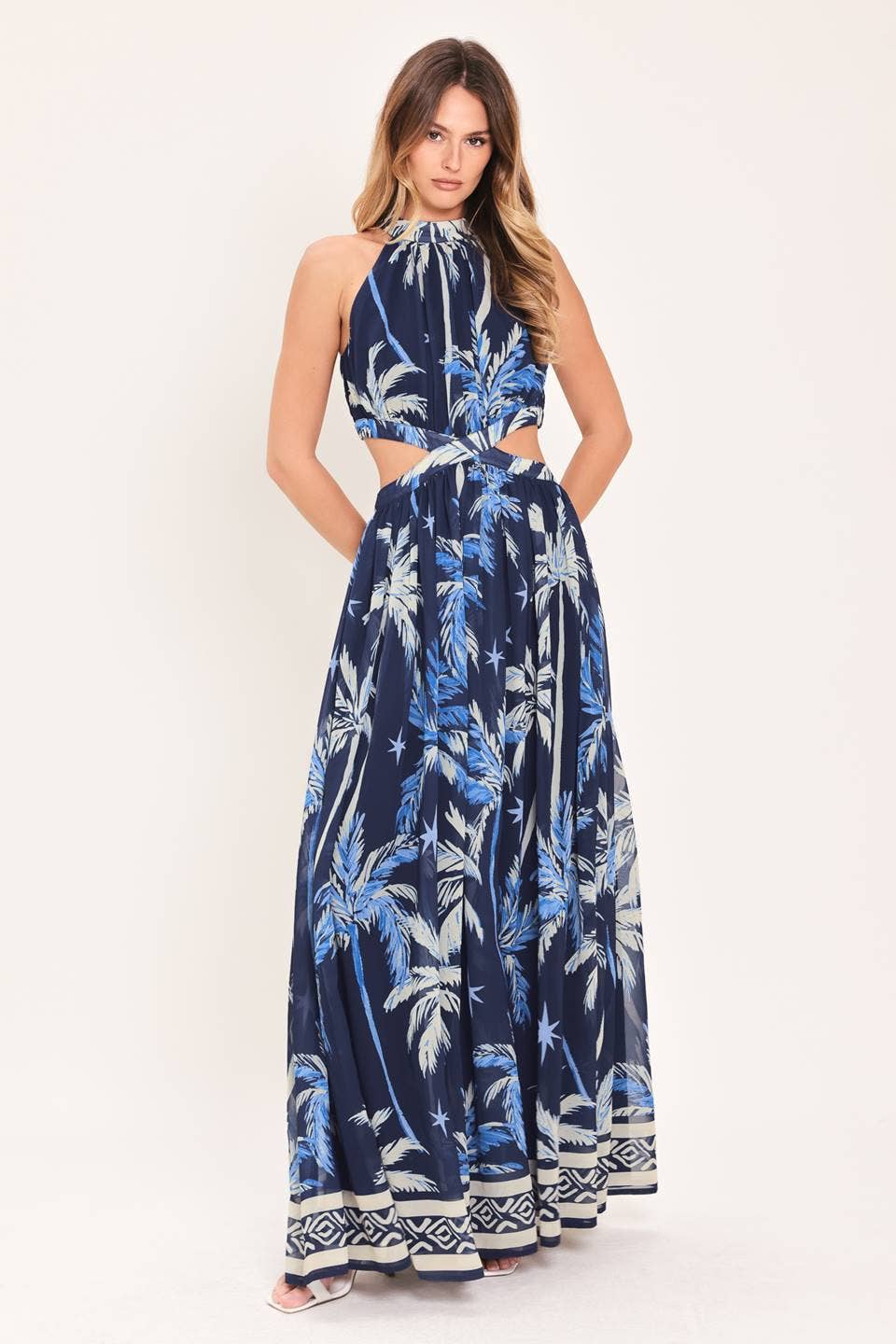 A printed woven maxi dress - ID23939