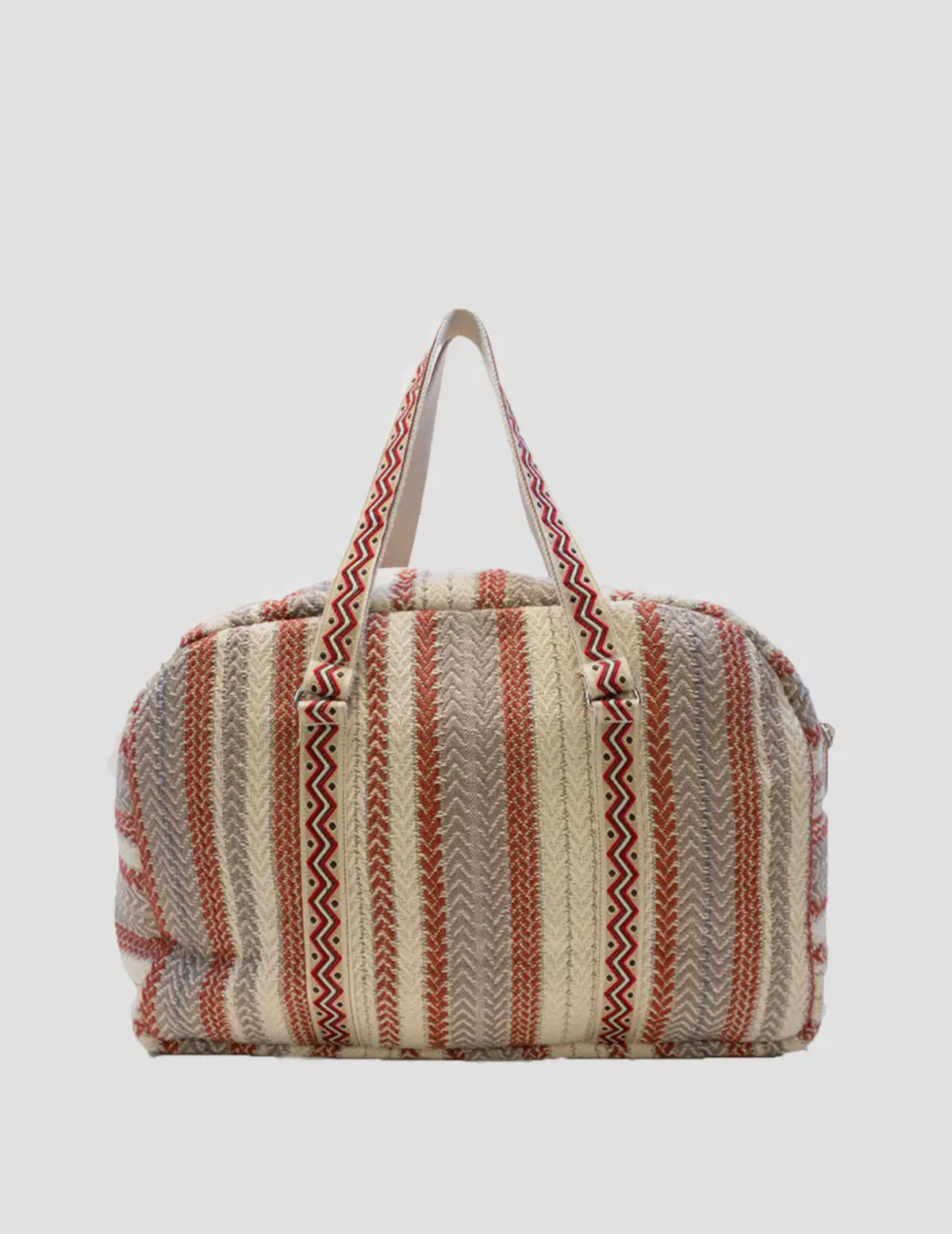 Jen & Co Burnt Orange and Grey Weekender/Duffle Bag