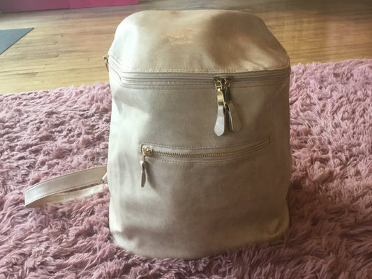 Modern + Chic beige backpack