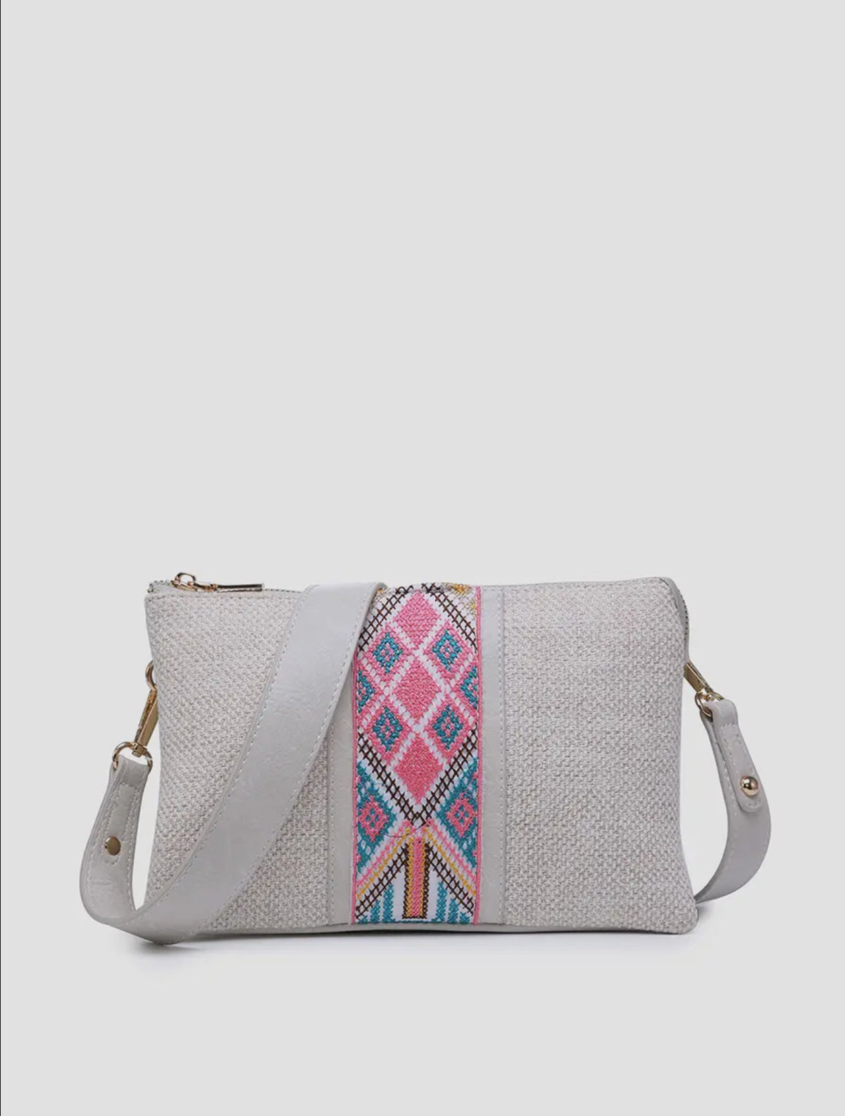 Jen & Co Pink/Mint Geometric Purse