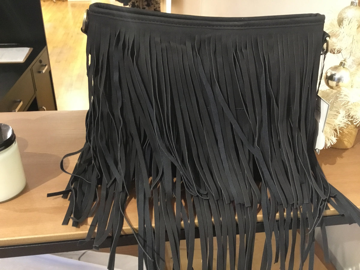 Jen & Co Black Tassel Bag