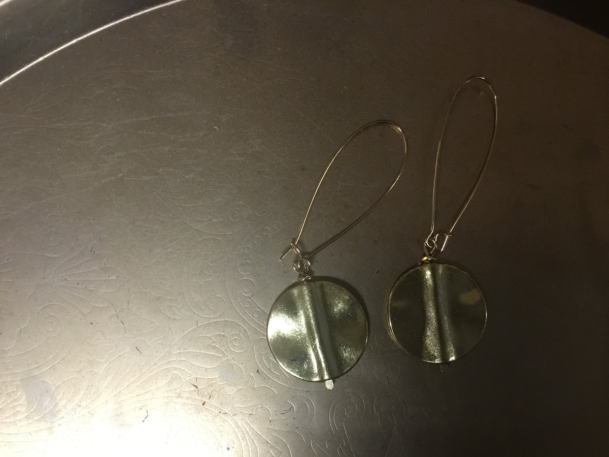 KDM Jewelry Large Gold Disk Earrings