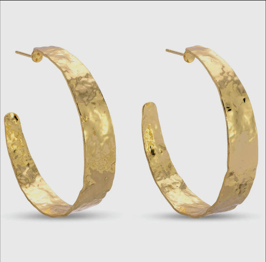 Splendid Iris Perfectly Gilded Gold Hoops