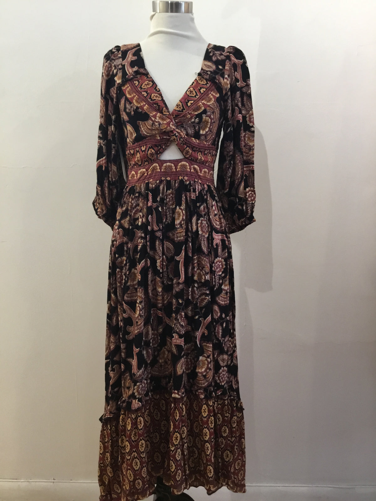 Angie Black and Brown Boho Dress
