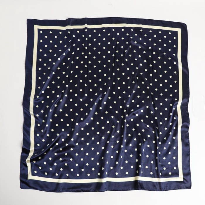 LARGE POLKA DOT PRINT BANDANA SCARF | 40SC694