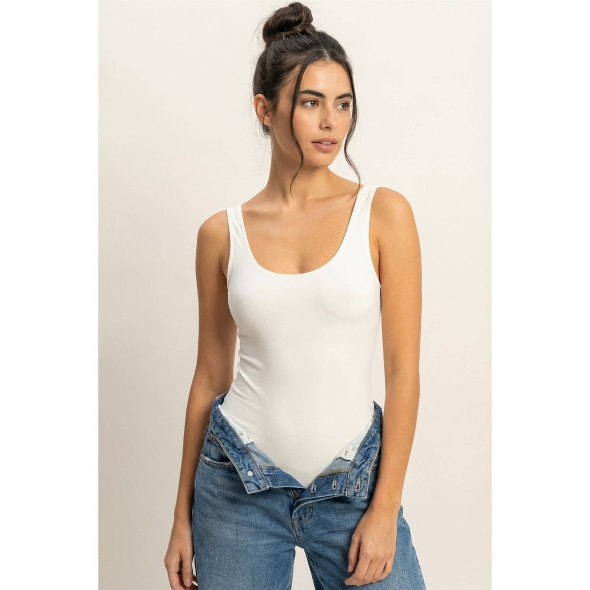 Scoop Neck Tank Bodysuit