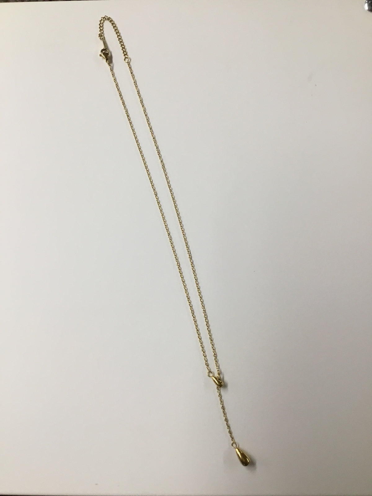 Double Teardrop Gold Plated Necklace