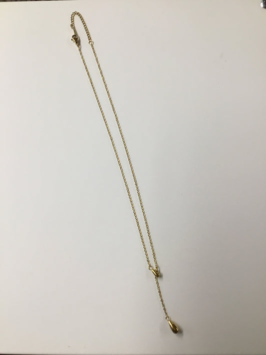 Double Teardrop Gold Plated Necklace