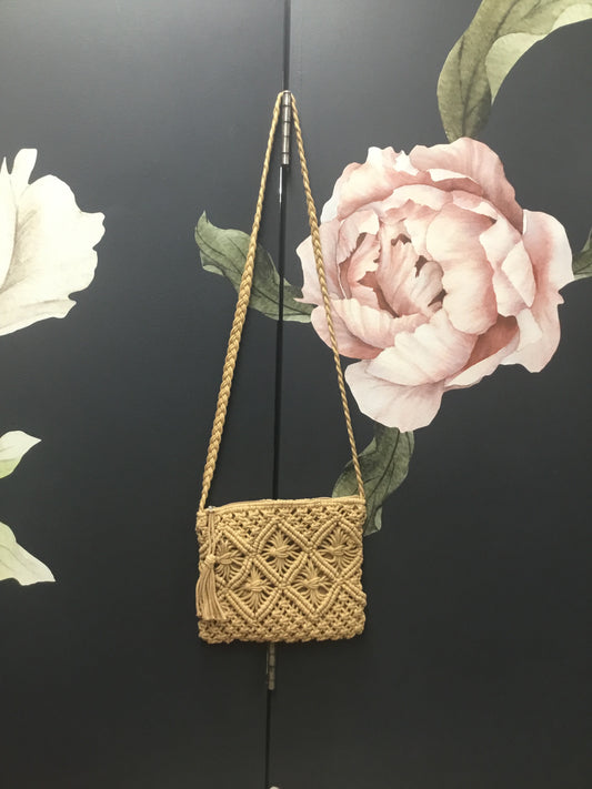 FAIRE crochet woven handbag