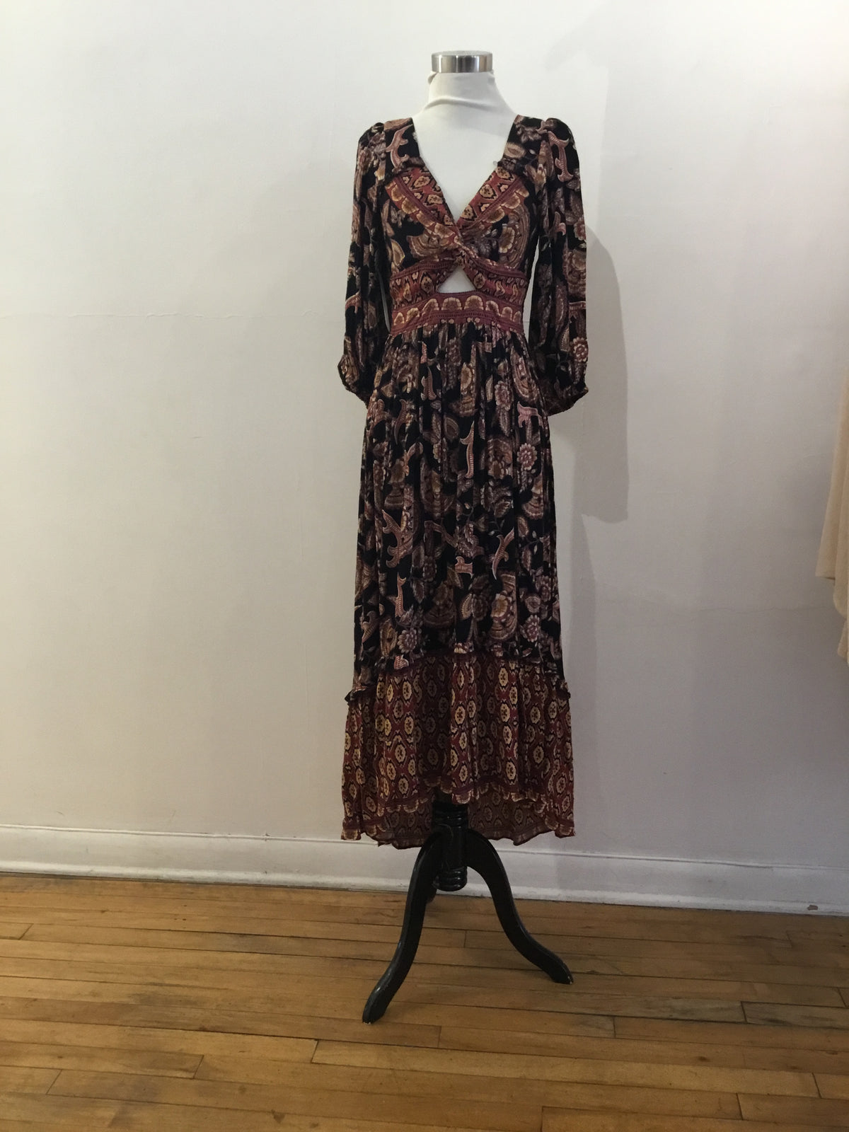 Angie Black and Brown Boho Dress