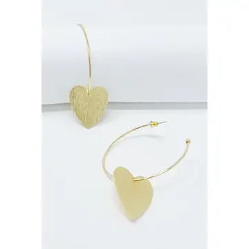 Heart Hoop Earrings