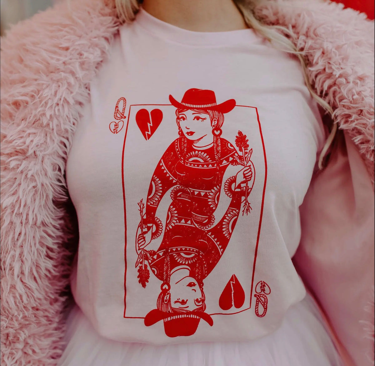 Bella+Canvas Queen Of Hearts Shirt