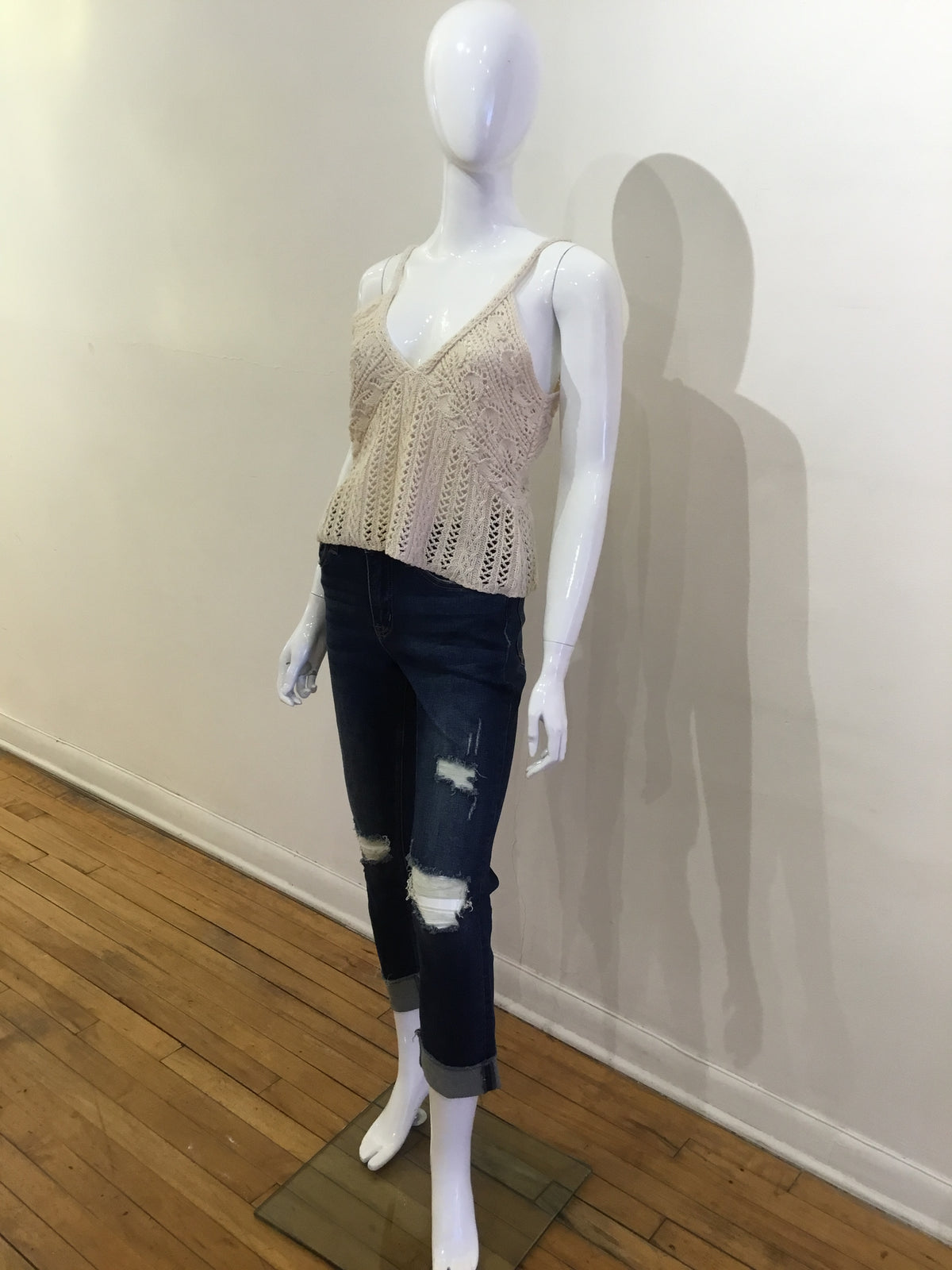 By Together Cream Crochet Top