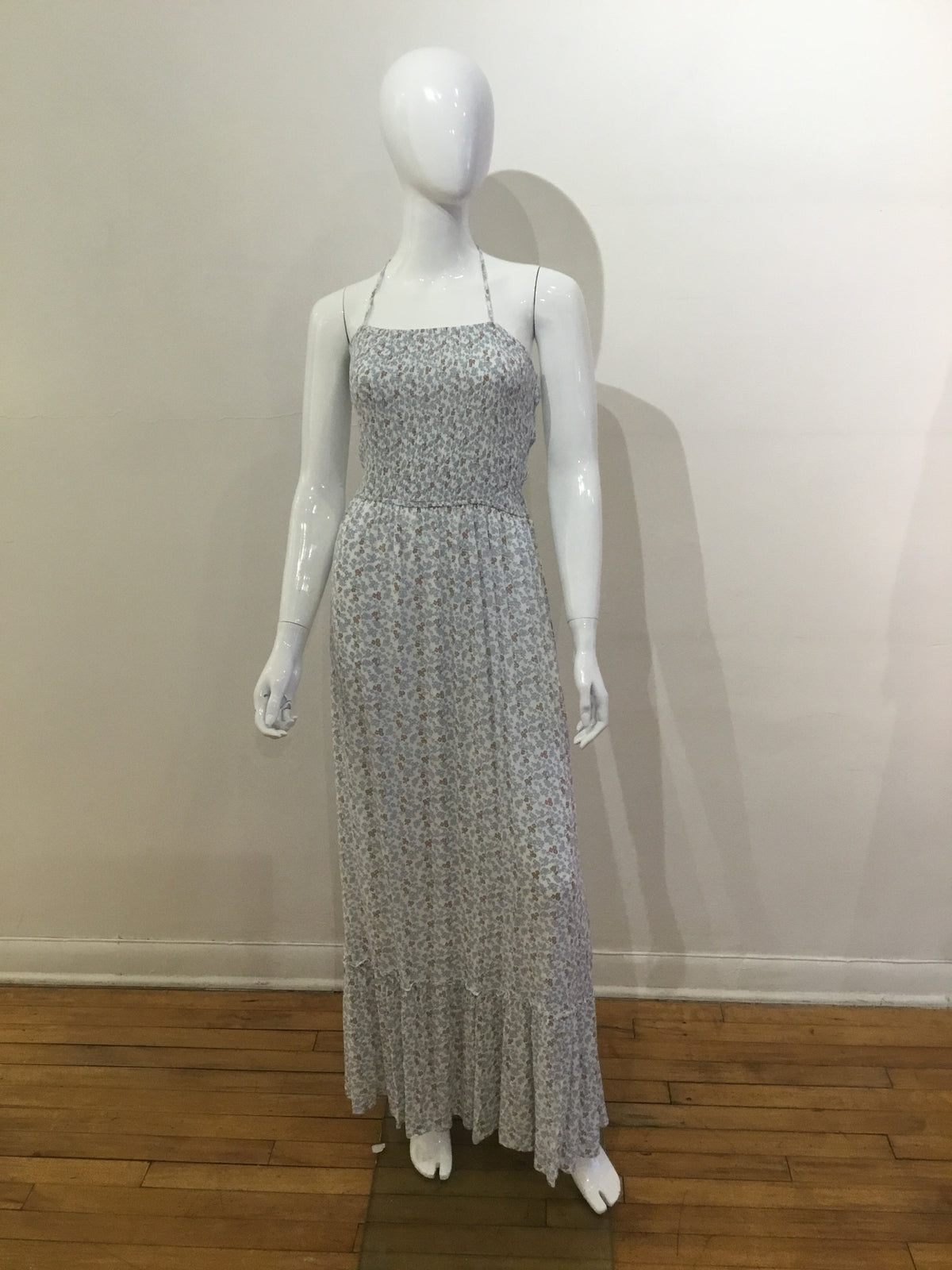Promesa Blue and White Floral Maxi Dress