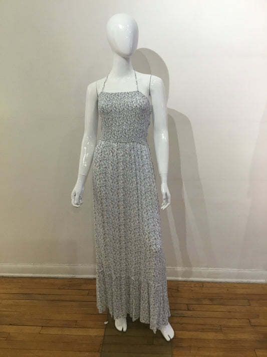 Promesa Blue and White Floral Maxi Dress