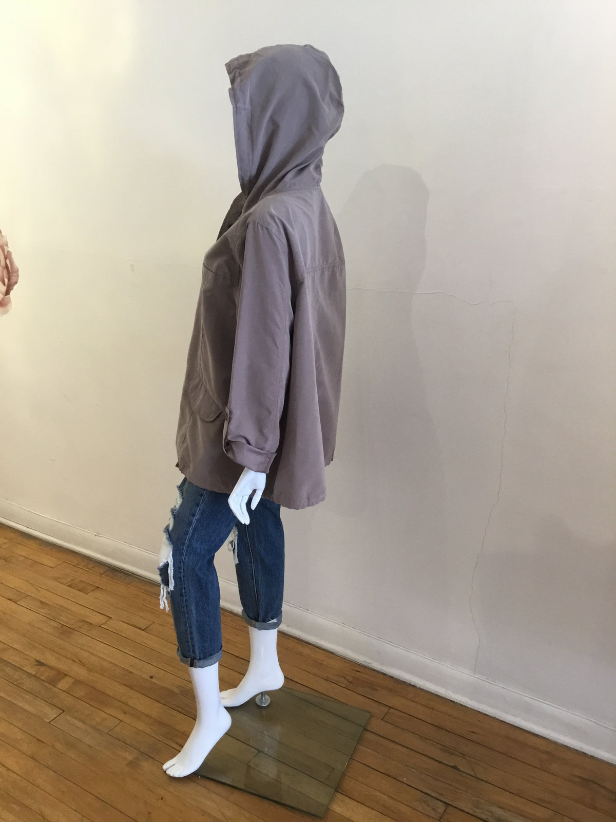 Perch Snap Button Zip Up Hooded Jacket
