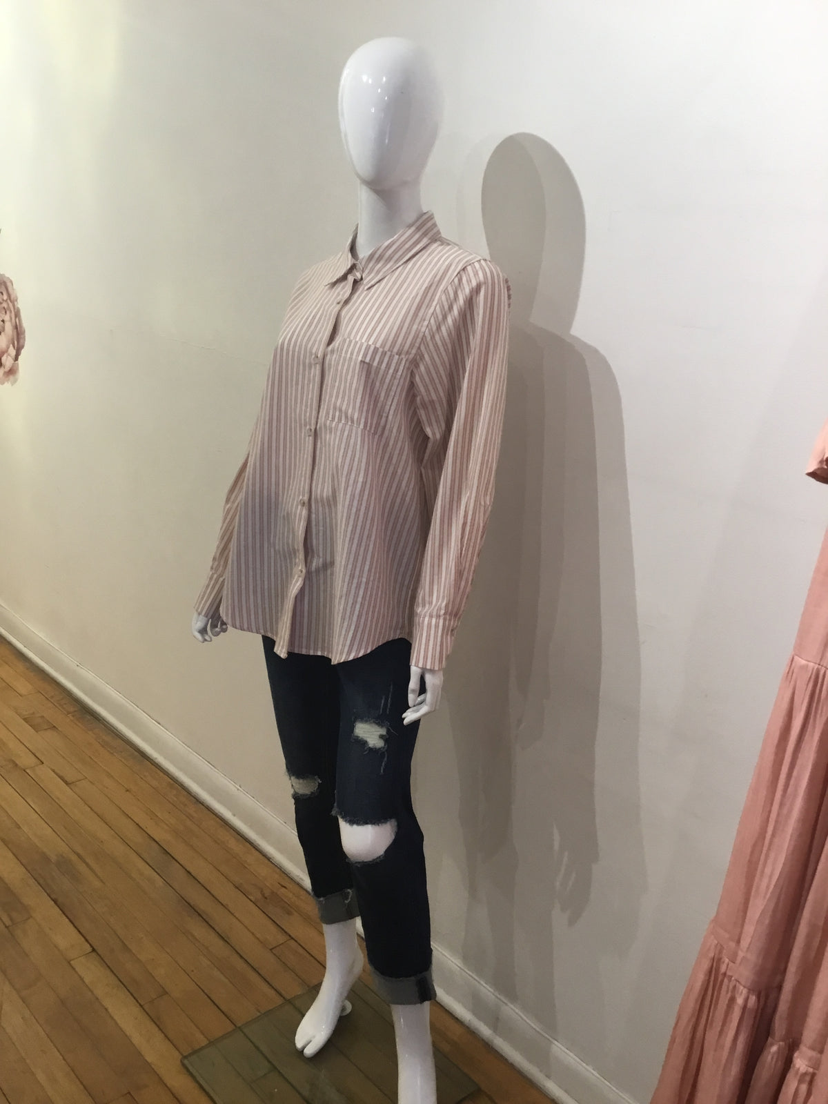 By Together Striped Button Down Top