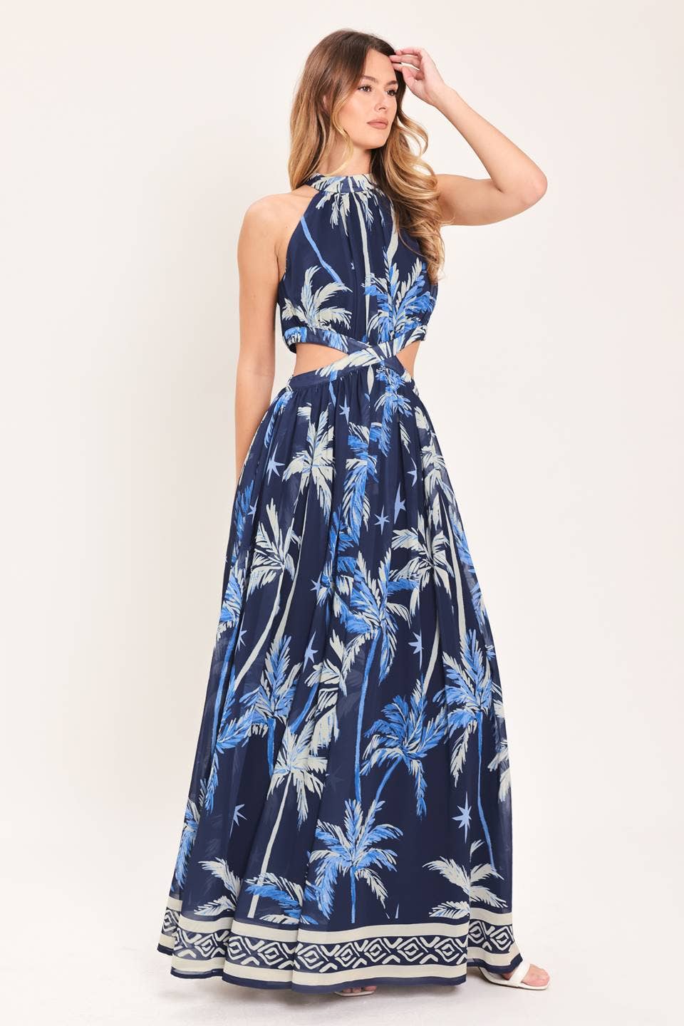 A printed woven maxi dress - ID23939