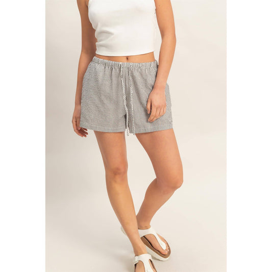 Double Zero striped shorts gray