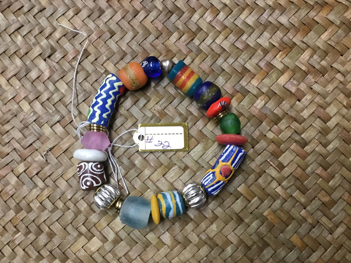 Geri Greene bracelet with African beads
