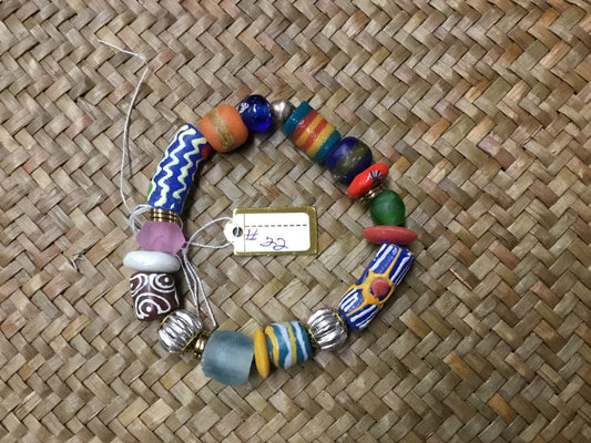 Geri Greene bracelet with African beads