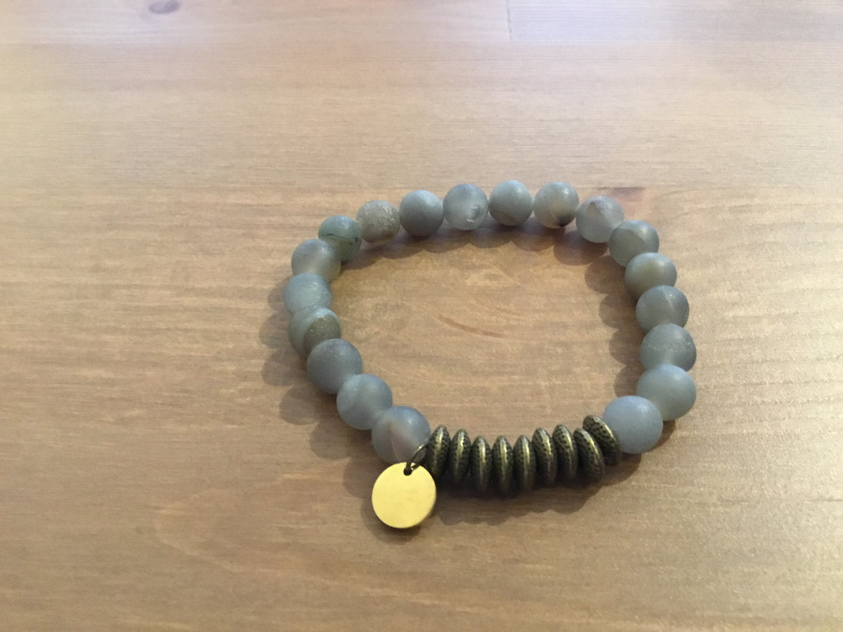 Gray Glass Bracelet