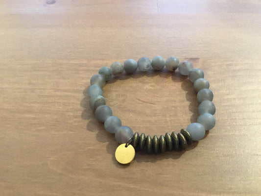 Gray Glass Bracelet