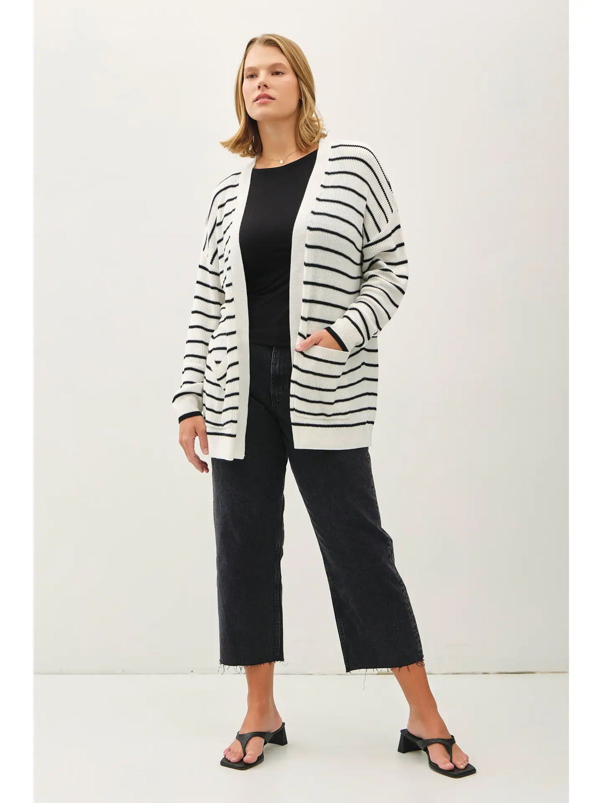 Be Cool Knit Stripped Cardigan