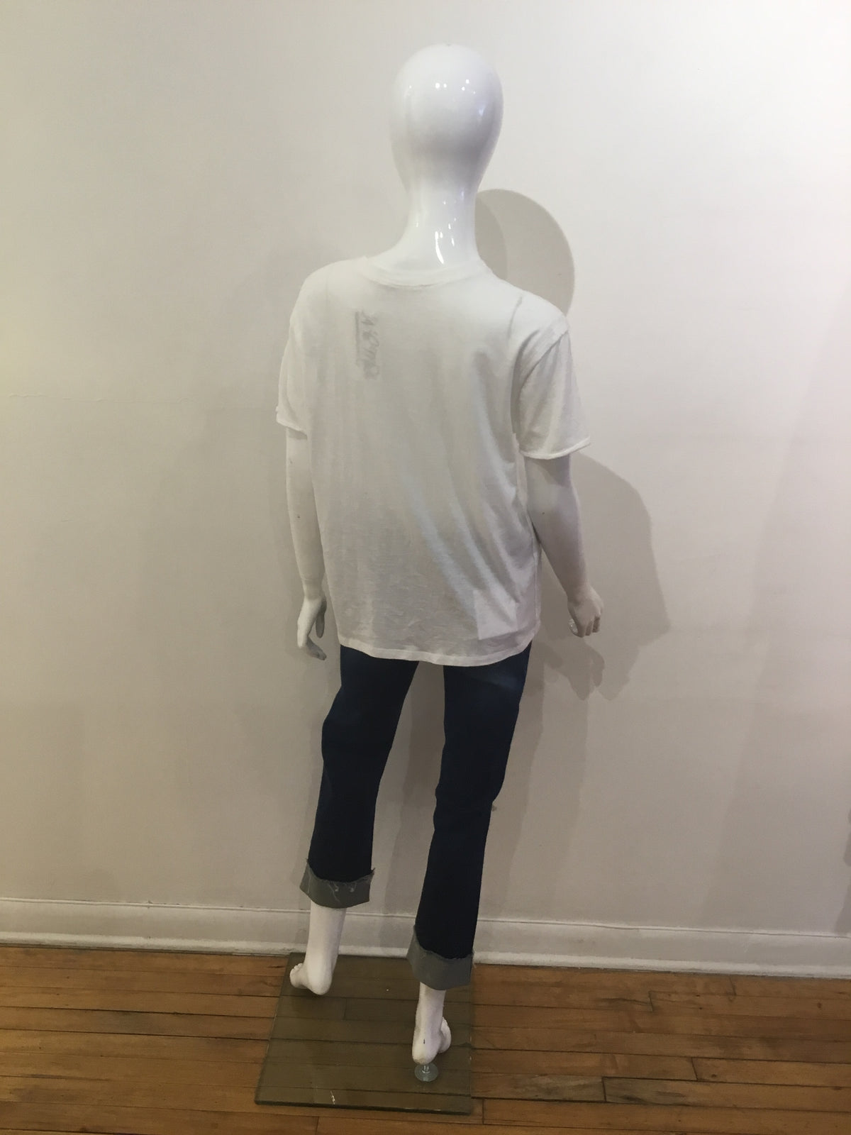 Double Zero Plain White T-Shirt