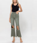 Vervet Leslie High Rise Crop Flare Jeans