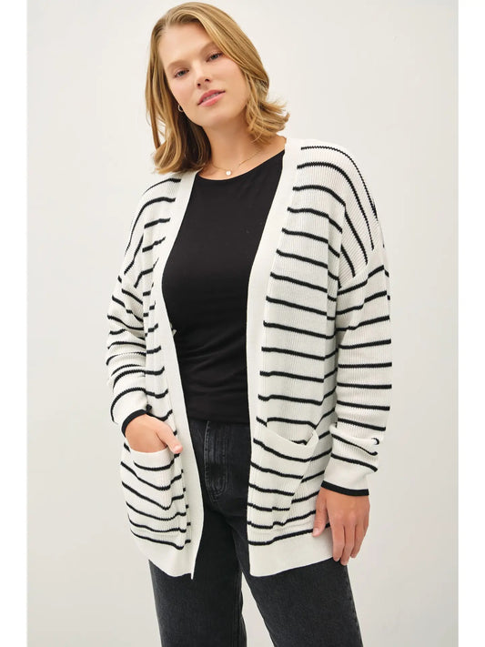 Be Cool Knit Stripped Cardigan