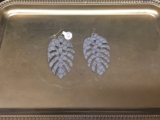 Palm leaf earrings